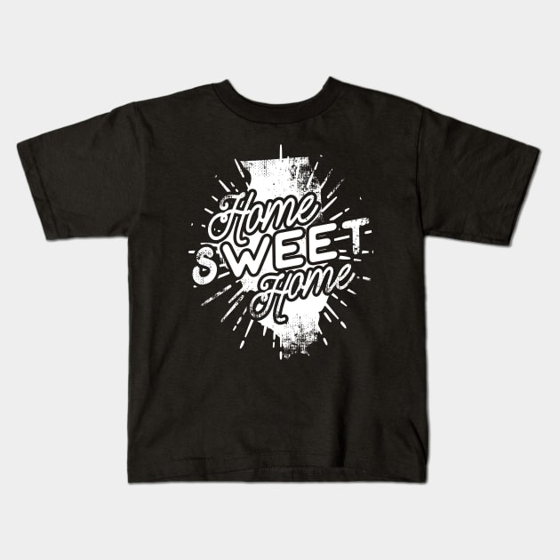 Home Sweet Home Illinois Kids T-Shirt by A Magical Mess